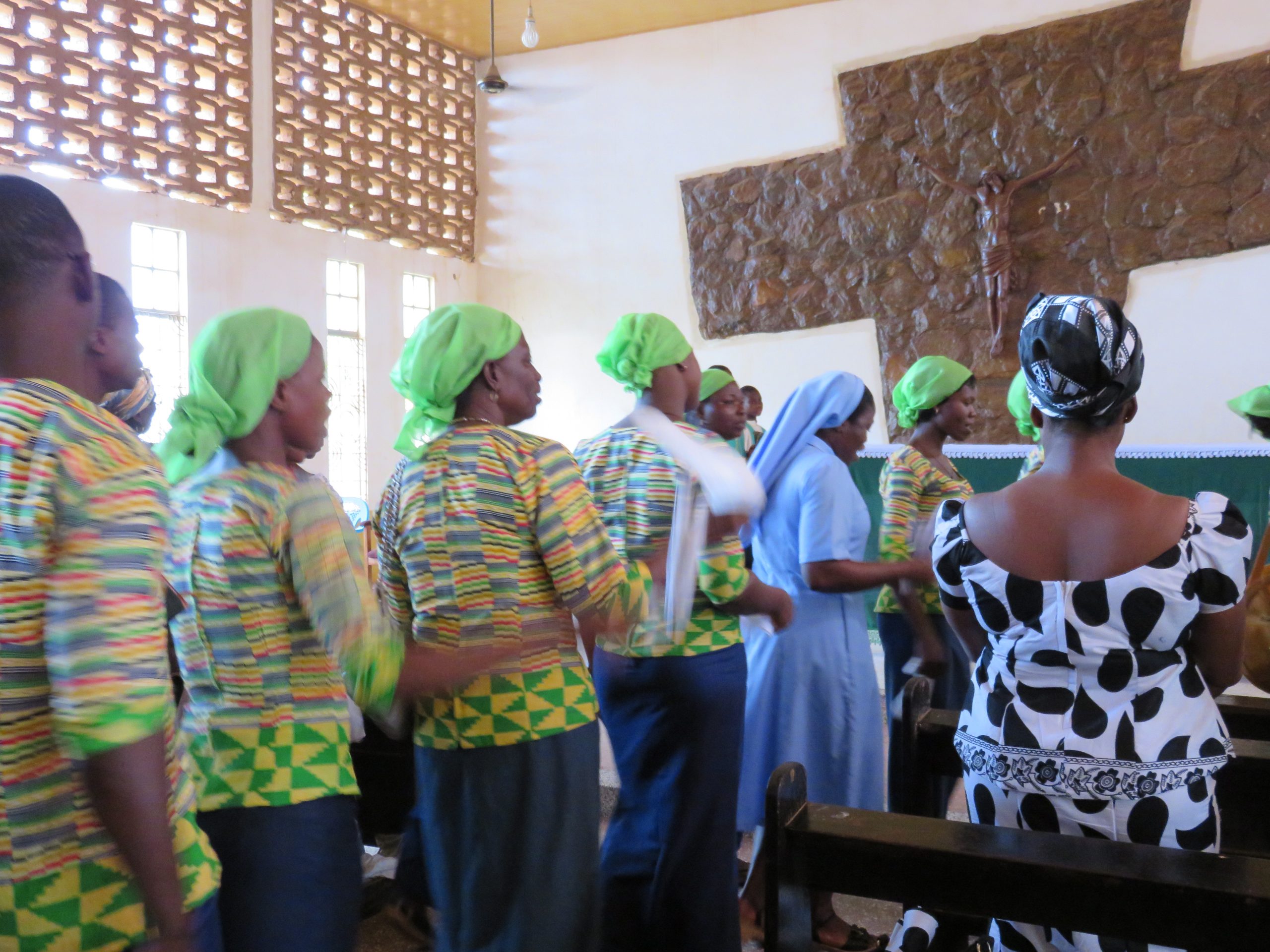 Church offeting Procession at St. Theresa Catholic Church in Nkwanta South/ Ghana's Volta Region