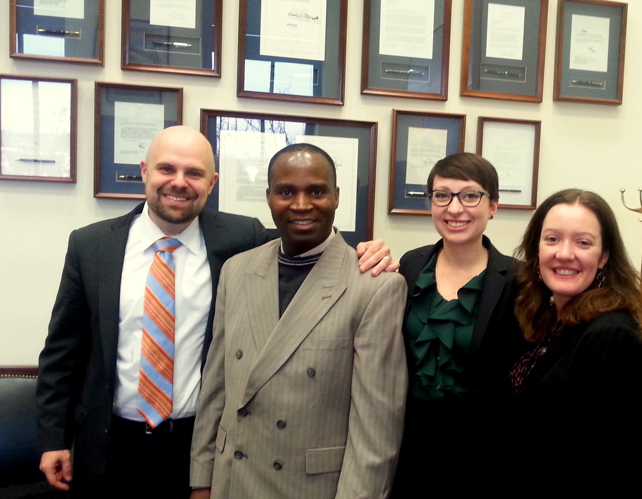 Sasha Lezhnev, Enough Project, Bahati Jacques, AFJN, Carly Oboth, Global Witness, Elizabeth Lawrence, Senator Durbin's office 