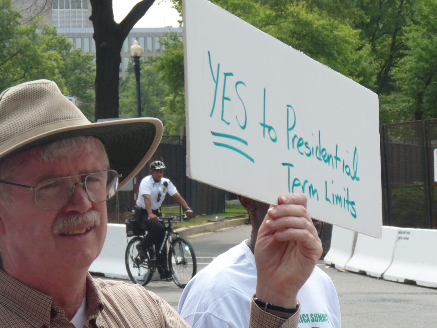Steve at a peaceful demonstration