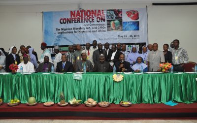 Images: Conference on Just Governance, The Nigerian Bio-Safety Law, GMOs, and Implications for Nigeria and Africa