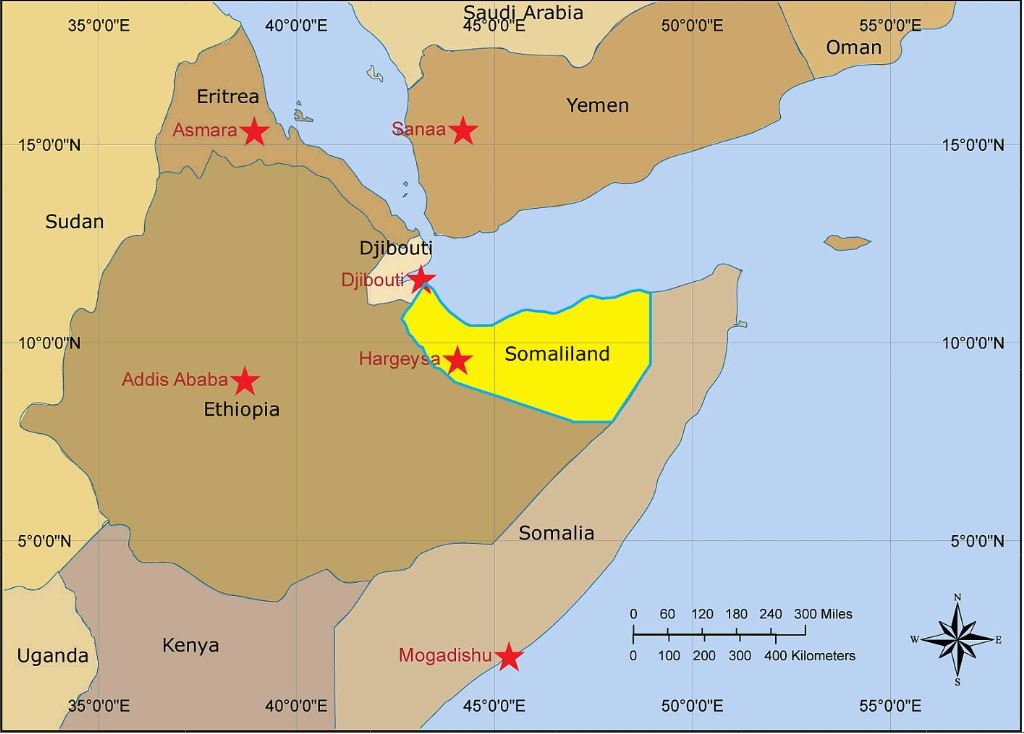 Location Of The Somaliland In The World Map