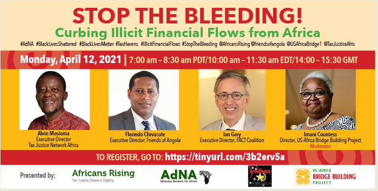 Invitation, Monday, April 12, 2021: Stop the Bleeding! Curbing Illicit Financial Flows from Africa