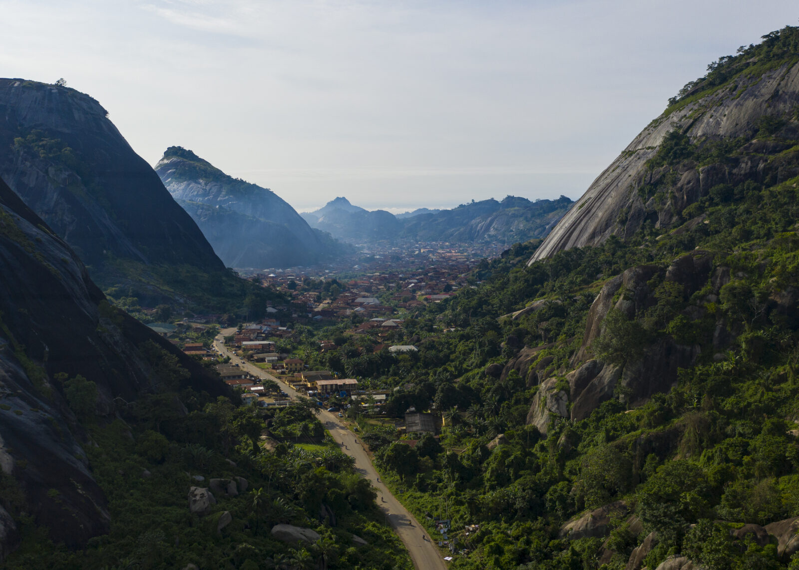 An aerial shot of the beautiful Idanre Town in Ondo State captured in Nigeria