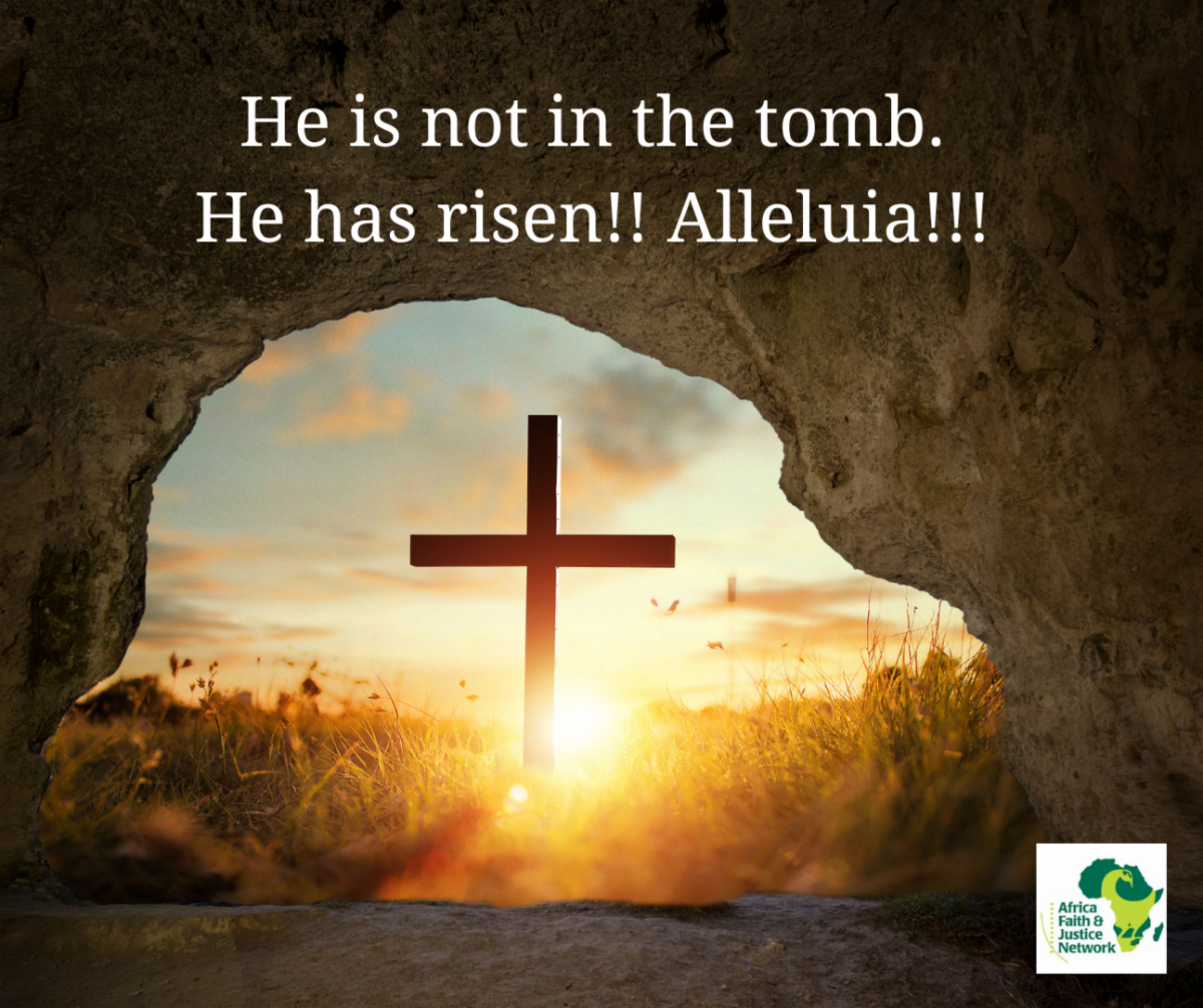 easter he is risen tomb