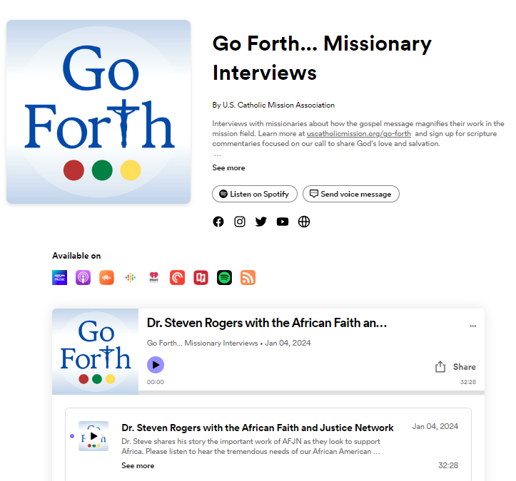 AFJN Exe. Dir. Interviewed on Go Forth Podcast