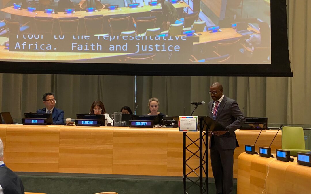 AFJN Executive Director Addresses High-Level UN-ECOSOC Segment on the Land Grabbing in Africa 