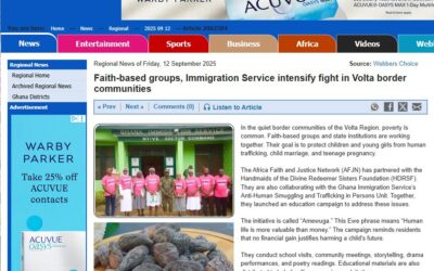 In the News: AFJN Women Empowerment Featured in Ghana Webbers