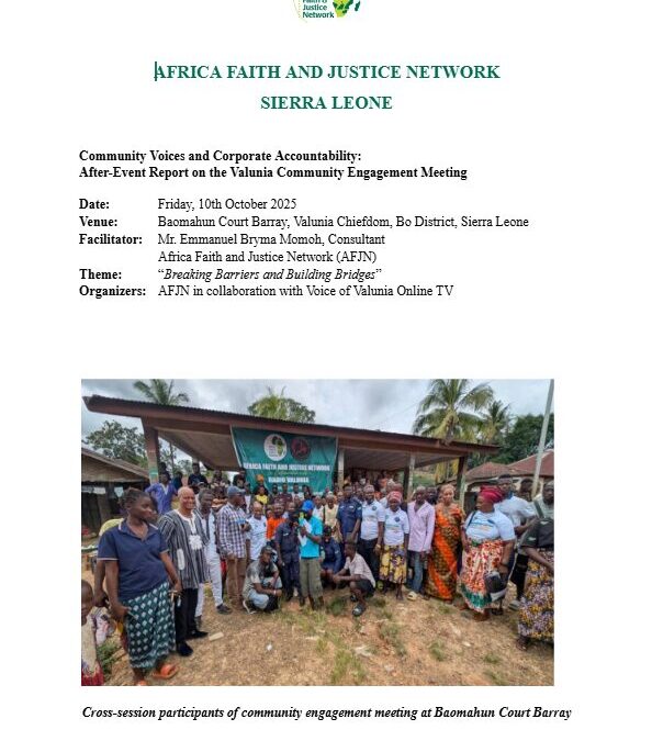 Historic Community Engagement Meeting in Baomahun Brings Together FG Gold and Local Stakeholders in Sierra Leone.