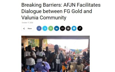 In the News: AFJN Community Dialogue Featured in The Calabash Newspaper