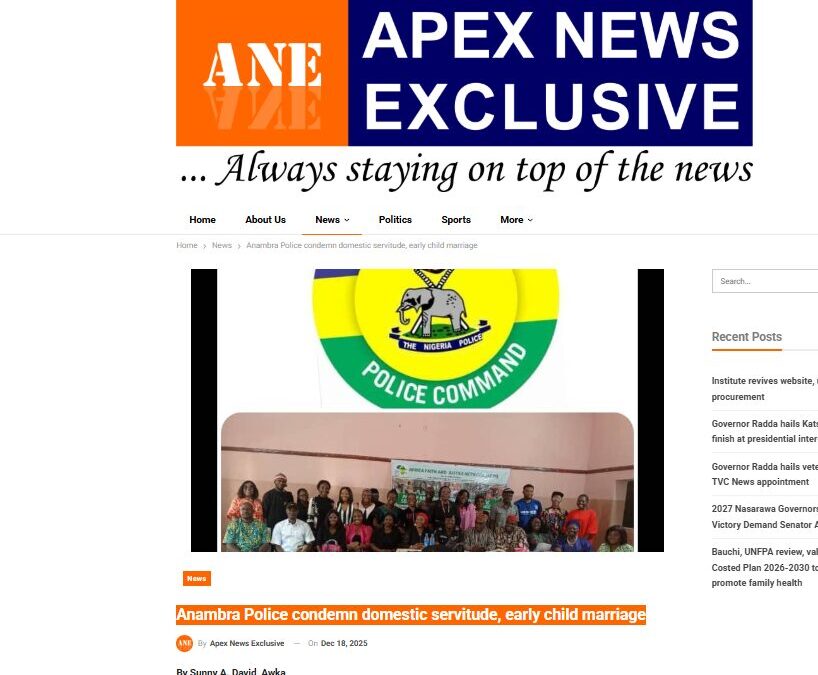 In the News – AFJN Women Empowerment Project Featured in Apex News Exclusive