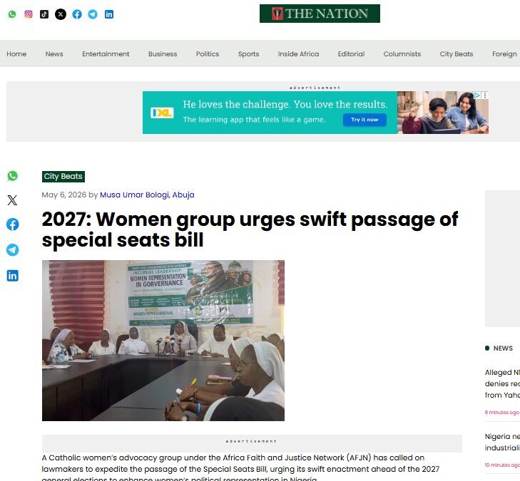 In the News – AFJN Featured in The Nation Newspaper