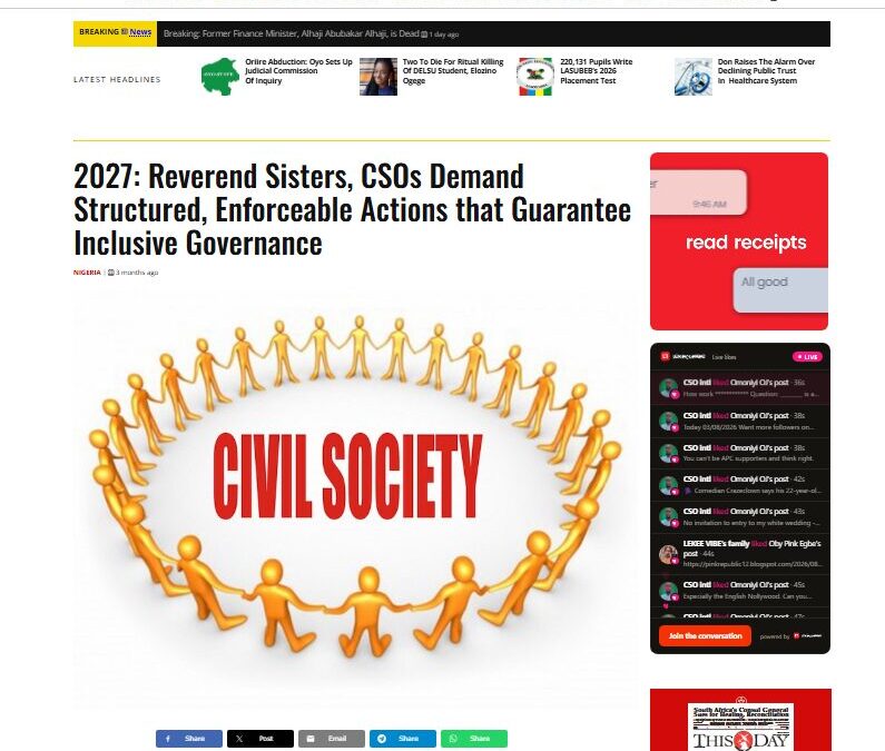 In the News – AFJN WEP Featured in THISDAY